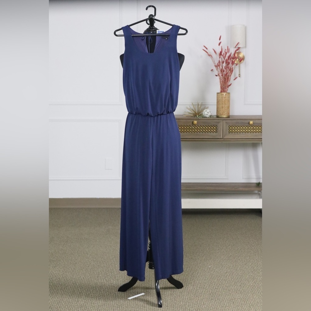 Tiana B. Navy Blue Sleeveless Jumpsuit